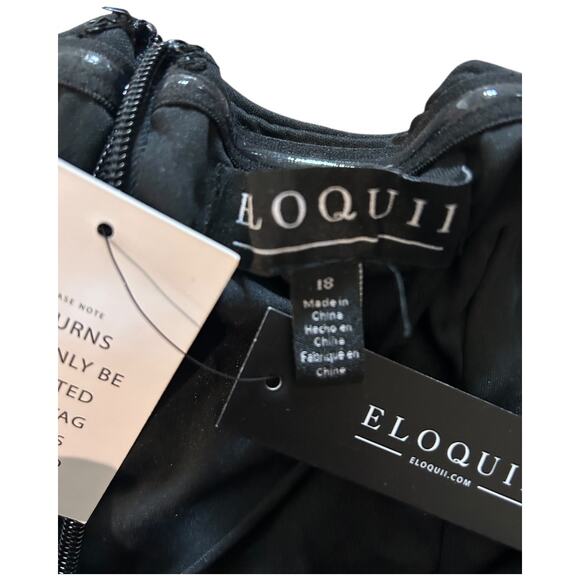 NWT ELOUII Silver Paillette Strapless Dress With Full Skirt $219 Size 18 - Picture 11 of 11